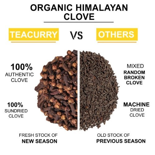 Teacurry Premium Organic Himalayan Clove  Difference 