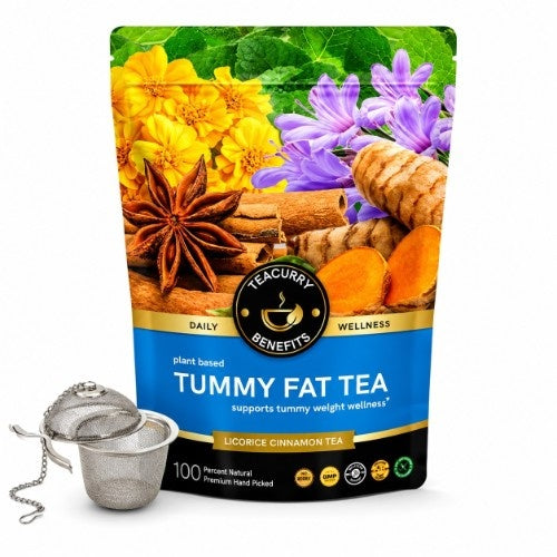 Teacurry Tummy Fat Tea With Infuser 