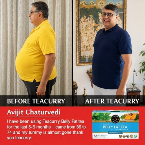 Teacurry Belly Fat Tea Before and After Testimonial 