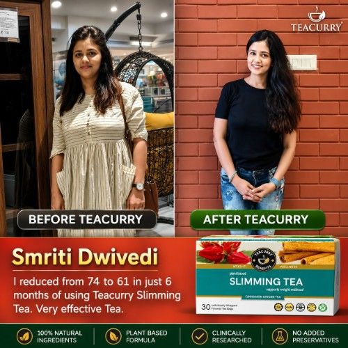 Teacurry Slimming Tea Testimonial Before and After 
