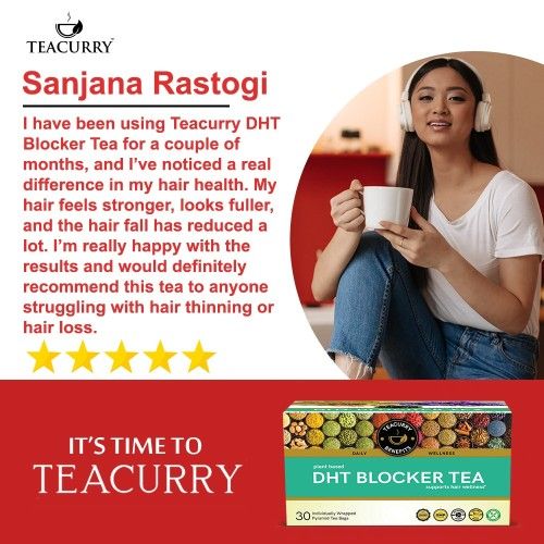Teacurry DHT Blocker Tea Testimonial Image