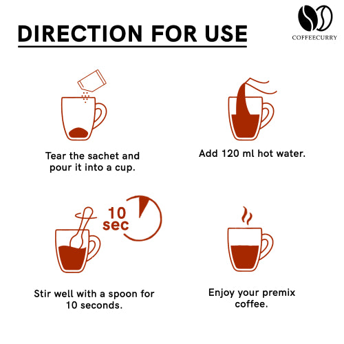 Teacurry Cappuccino coffee Direction for use