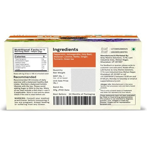 Teacurry Energy Tea Back Image