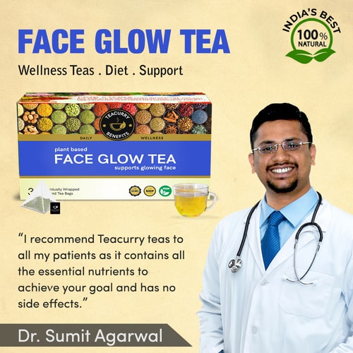 Teacurry Face glow Tea recommended by Dr. sumit agarwal