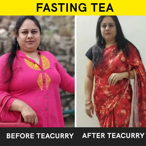 Teacurry Fasting Tea Before and After
