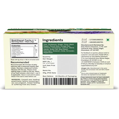 Teacurry Fasting Tea Back Image