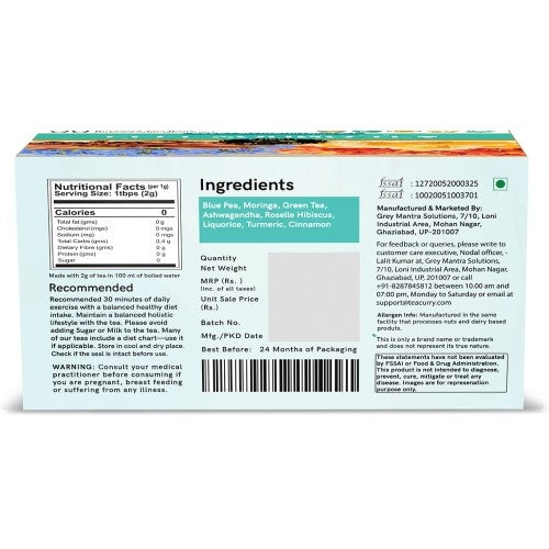 Teacurry Feel Young Tea Back Image