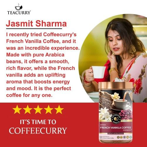Coffecurry French Vanilla Coffee Testimonial Image