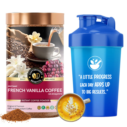 Teacurry French vanilla Coffee with Shaker