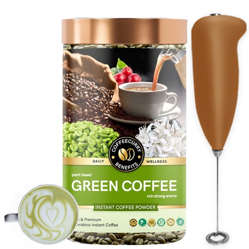 Arabica Green Coffee Bean with frother