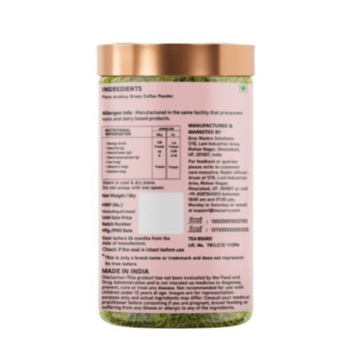 Coffeecurry Green Coffee Powder Back Image 