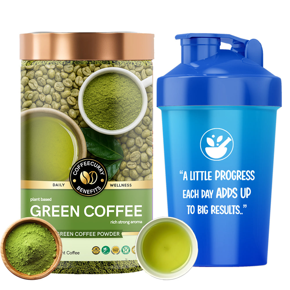 Green Coffee Powder - Arabica Coffee Powder for Instant Hot & Cold Coffee - Helps with Weight Loss