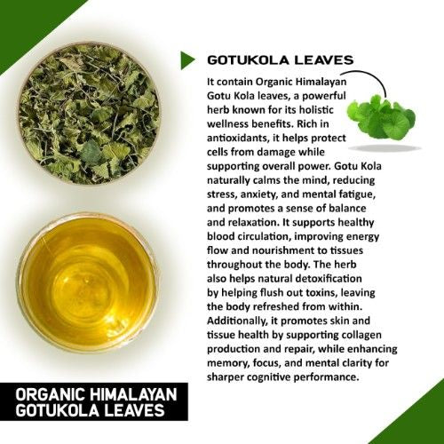 Organic Himalayan Gotu Kola Leaves Ingredients 