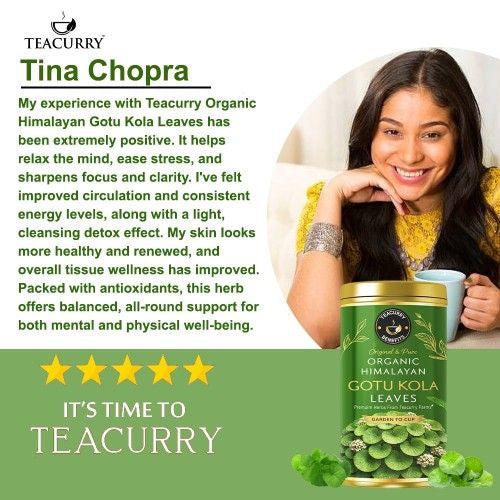 Teacurry Organic Himalayan Gotu Kola Leaves Testimonial 