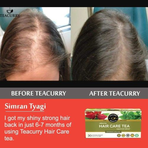 Teacurry Hair Care Tea Before and After