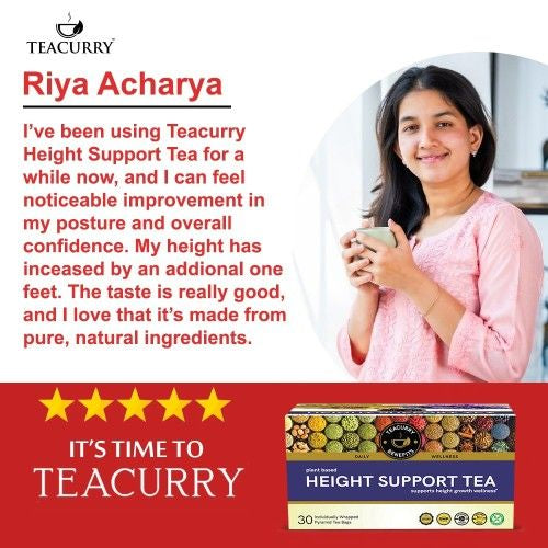 Teacurry Height Support Tea Testimonial Image