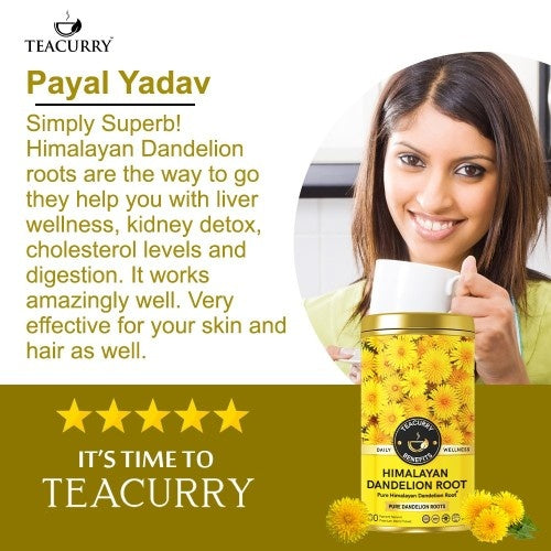 Teacurry Himalayan Dandelion Root Tea Testimonial Image