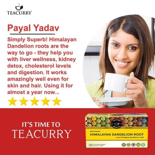 Teacurry Himalayan Dandelion Root Tea Testimonial 