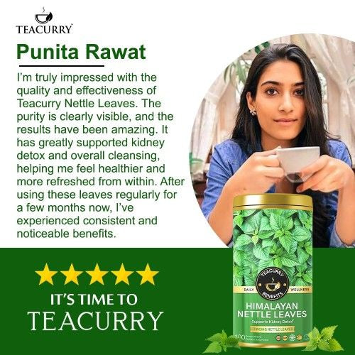 Teacurry Himalayan Nettle Leaves Tea Testimonial Image