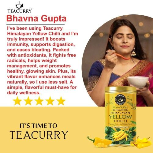 Teacurry Organic Himalayan Yellow Chilli Testimonial Image