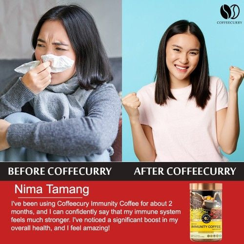 Coffeecurry Immunity Coffee Before and After