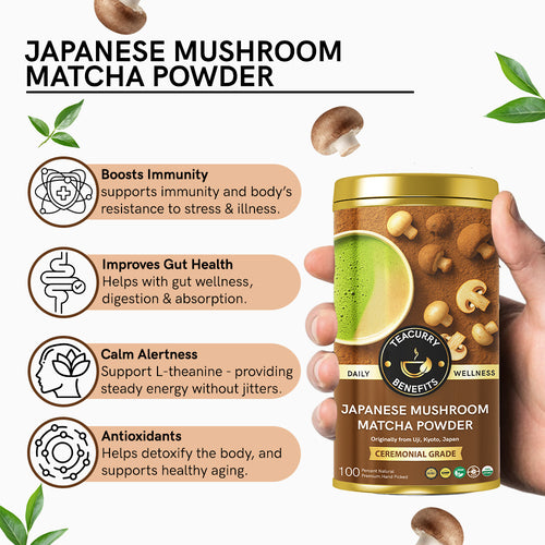 Benefits of Teacurry Japanese Mushroom Matcha Powder