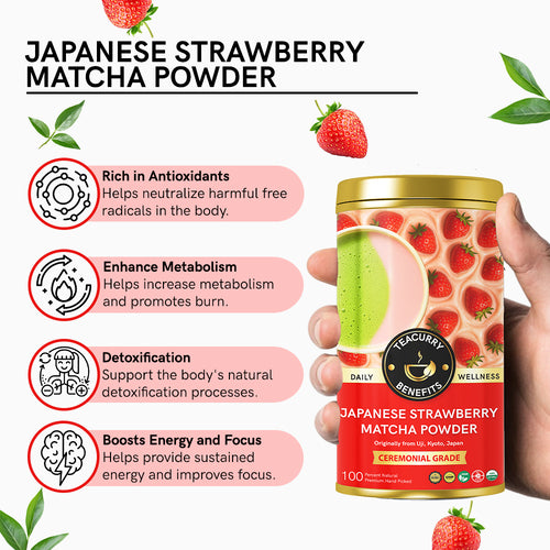 Benefits of Teacurry Japanese Strawberry Matcha Powder