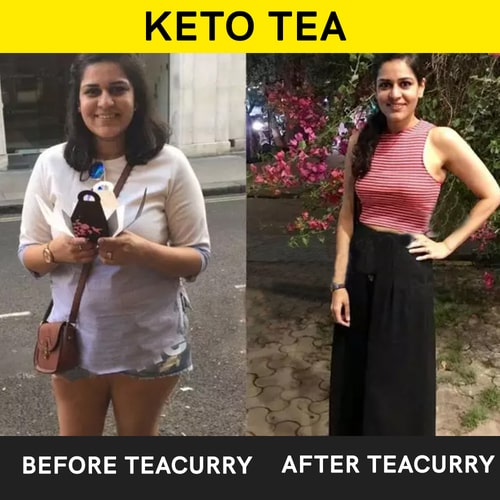 Teacurry Keto Wellness Tea - before after use 