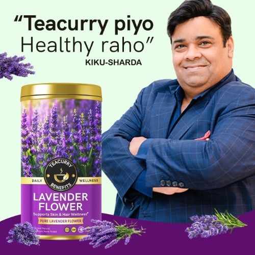 Lavender Flower Tea Premium Tin Can - Promotes Relaxation, Better Sleep, Stress Relief, Skin & Hair Wellness