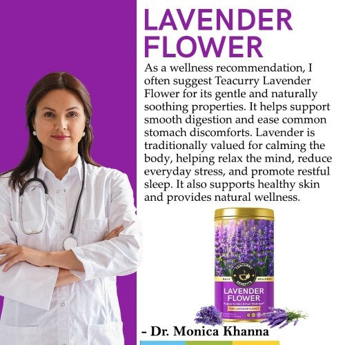 Lavender Flower Tea Premium Tin Can - Promotes Relaxation, Better Sleep, Stress Relief, Skin & Hair Wellness
