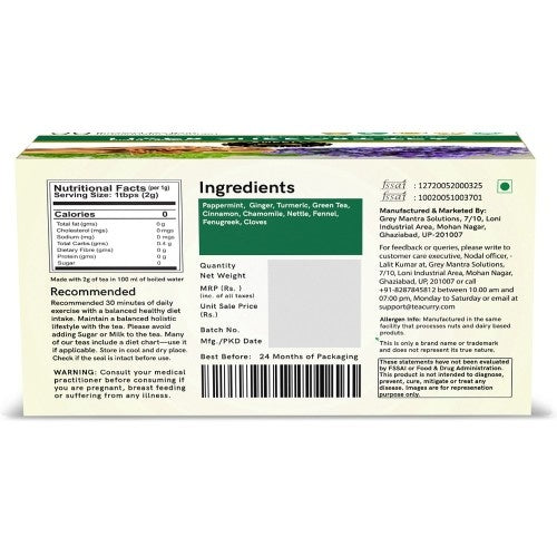 Teacurry Liver Support Tea Back Image