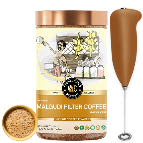 frother with malgudi coffee review