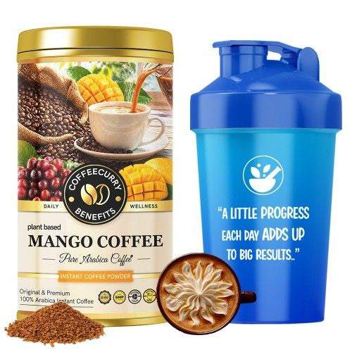 Coffeecurry Mango Instant Coffee Powder with Shaker 