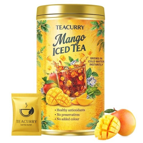 Teacurry Mango Instant Iced Tea Mix Sachets 