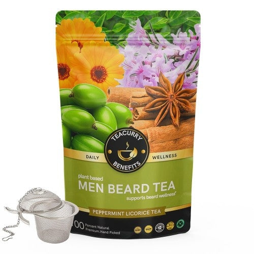 Teacurry Men Beard Tea Pouch with Infuser