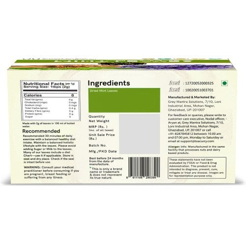 Teacurry Mint Tea Back Image 