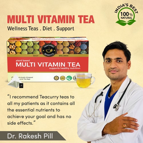 Teacurry Multivitamin tea recommended by Dr. Rakesh Pill