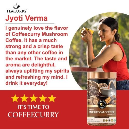 Coffeecurry Mushroom Coffee Testimonial Image