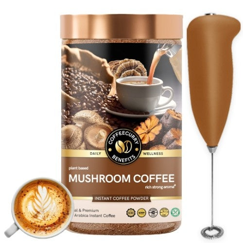 Coffeecurry Mushroom Coffee with Frother