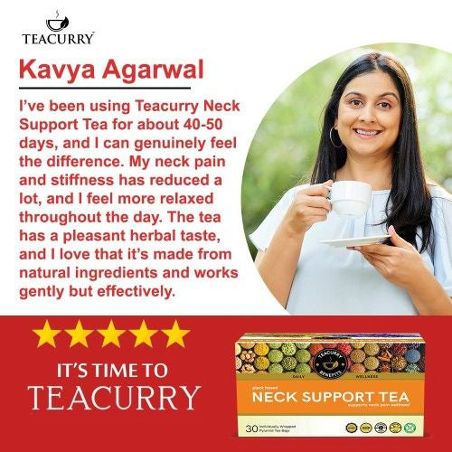 Teacurry Neck Support Tea Testimonial Image