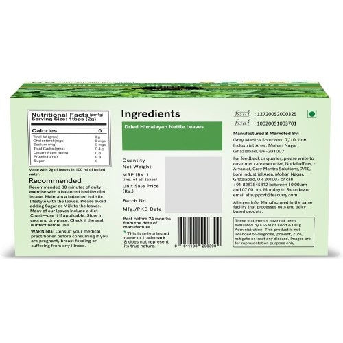 Teacurry Stinging Nettle Tea Back Images