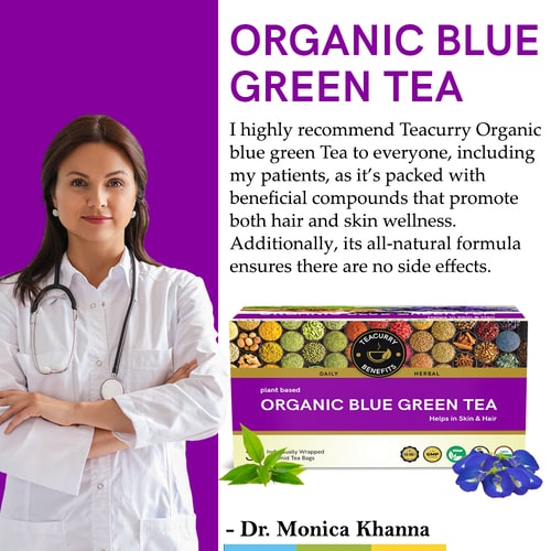 recommended by doctors for Organic Blue Green Tea