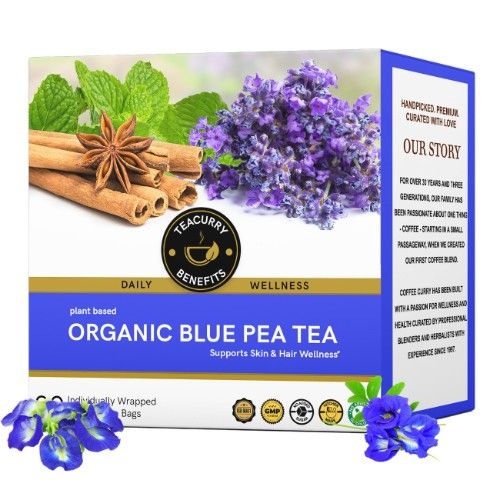 Teacurry Organic Blue Pea Tea 3D Box