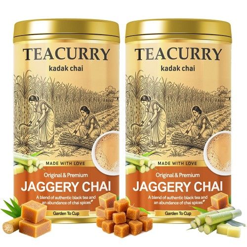 Teacurry Organic Jaggery Chai Tin Can 