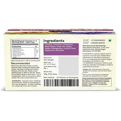 Teacurry Pain Support Tea Back Image