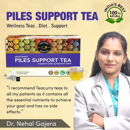 Piles Support Tea - Fast Relief Bavasir, Haemorrhoid Support Tea for Piles, Improve Digestion and Relief from Constipation