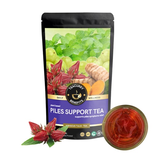 Piles Support Tea - Fast Relief Bavasir, Haemorrhoid Support Tea for Piles, Improve Digestion and Relief from Constipation