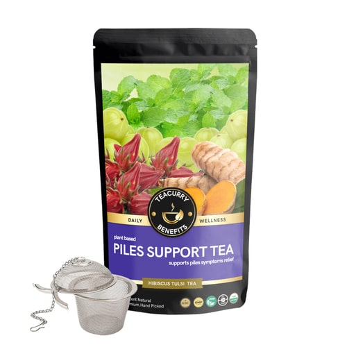 Piles Support Tea - Fast Relief Bavasir, Haemorrhoid Support Tea for Piles, Improve Digestion and Relief from Constipation