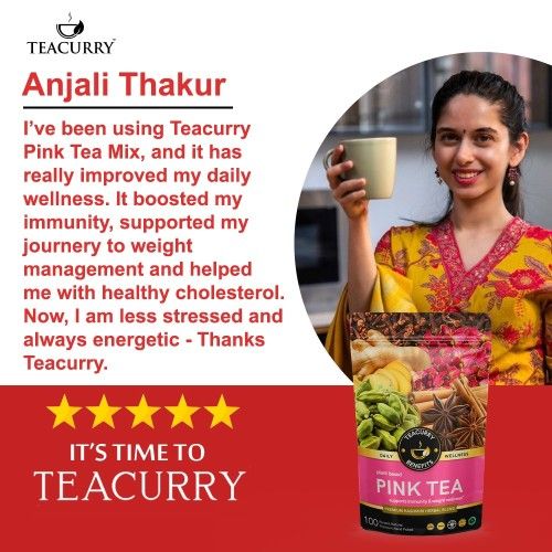 Teacurry Pink Tea Testimonial Image