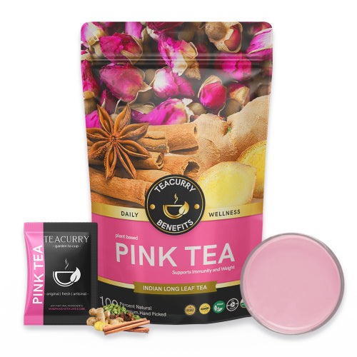Teacurry Pink Tea Pouch with Sachet